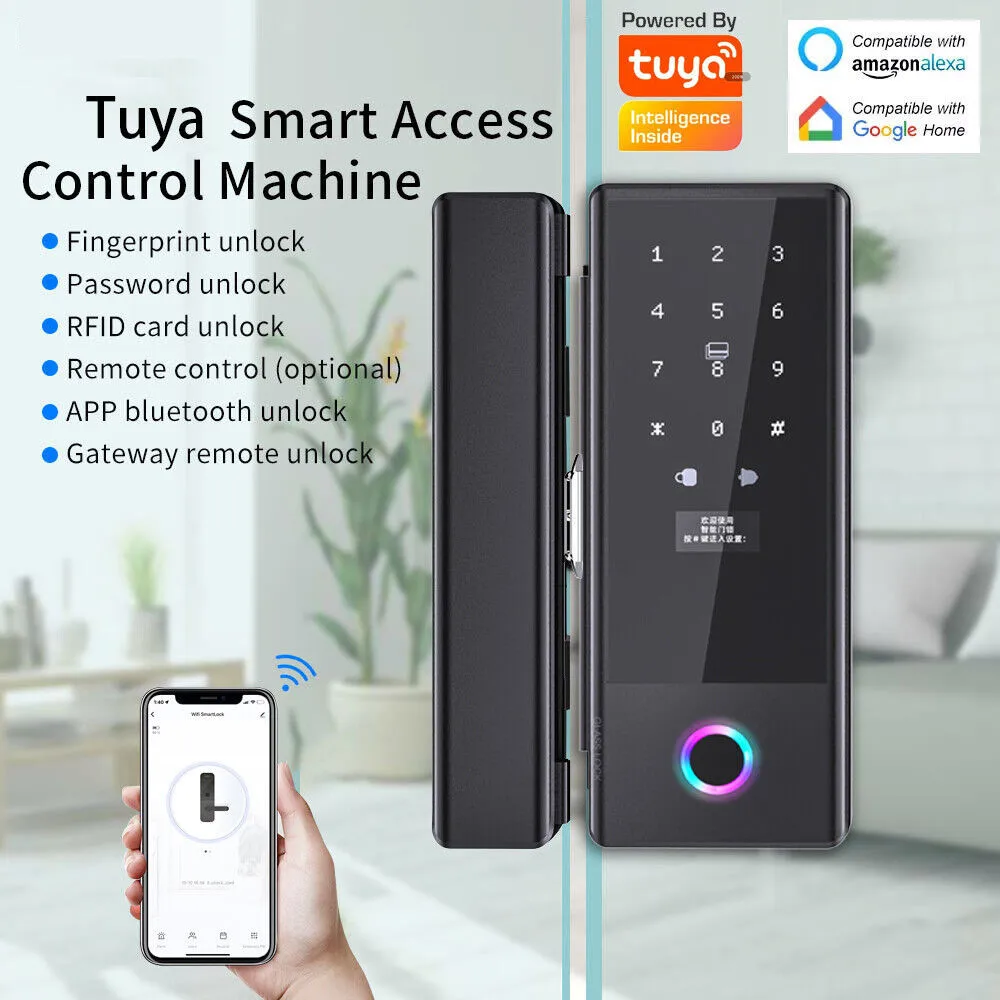 Smart Door Lock Wifi - Ttlock Ble Glass Door Lock Smart