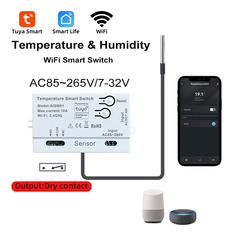 Tuya WiFi Temperature Switch S - Wifi Thermostat ulasan dan harga