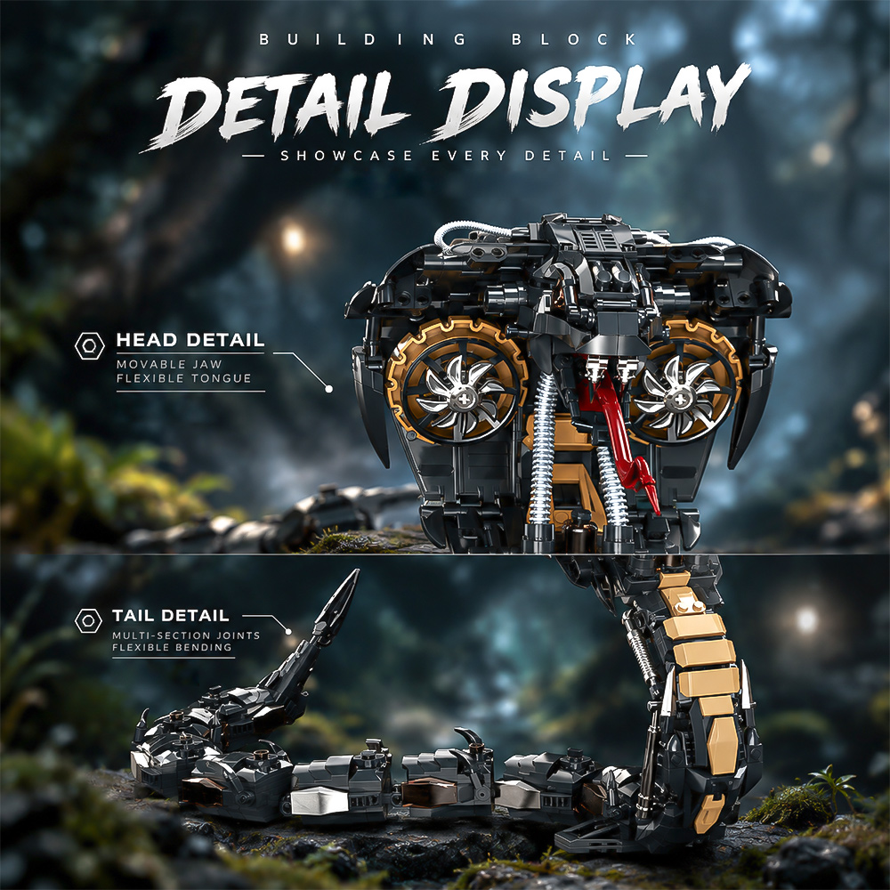 Mechanical Cobra Style Animal  - Stem Robotics Kit ulasan dan harga