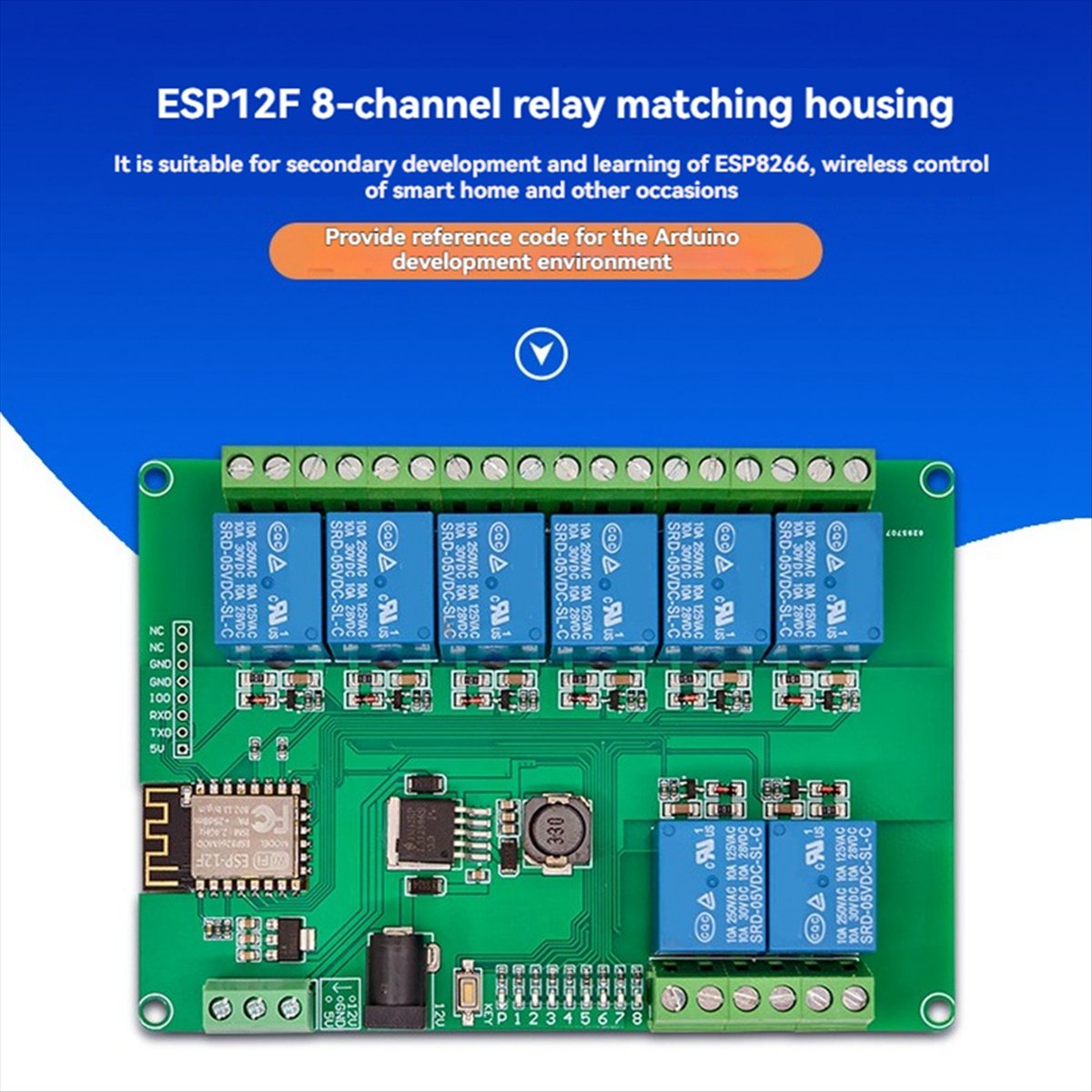 A99X 8-CH Relay Module DC12-24 - Esp8266 Relay Module ulasan dan harga