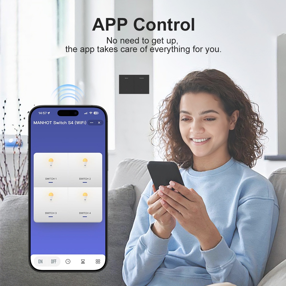 Manhot WIFI Smart DIY Name Swi - Smart Light Switch Wifi ulasan dan harga