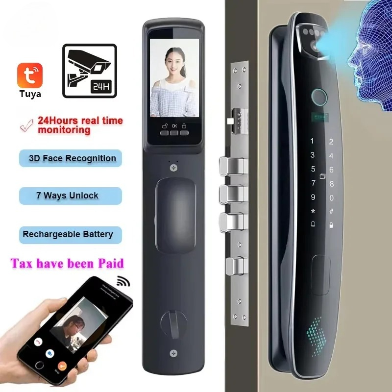 3D Face Recognition Smart Pass - Smart Door Lock Wifi ulasan dan harga