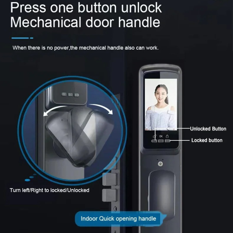 3D Face Recognition Smart Pass - Smart Door Lock Wifi ulasan dan harga