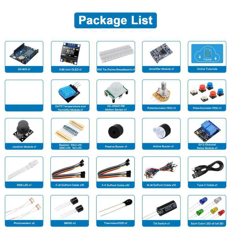 UNO R4 WiFi Compatible Develop - Sensor Kit Arduino ulasan dan harga