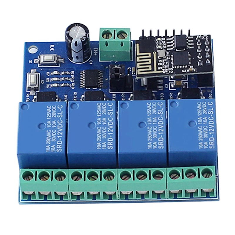 ESP8266 ESP-01 4-way WiFi rela - Esp8266 Relay Module ulasan dan harga