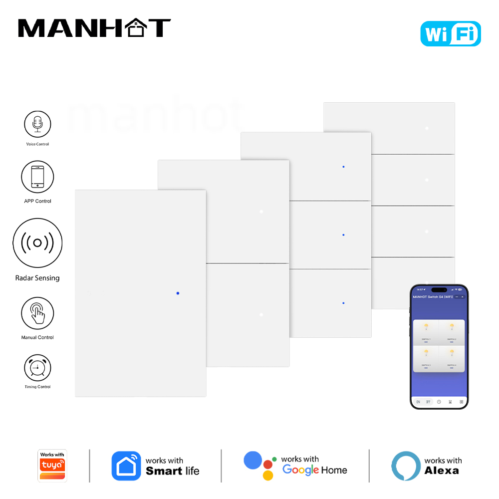 MANHOT WiFi Smart Light Switch - Smart Light Switch Wifi ulasan dan harga