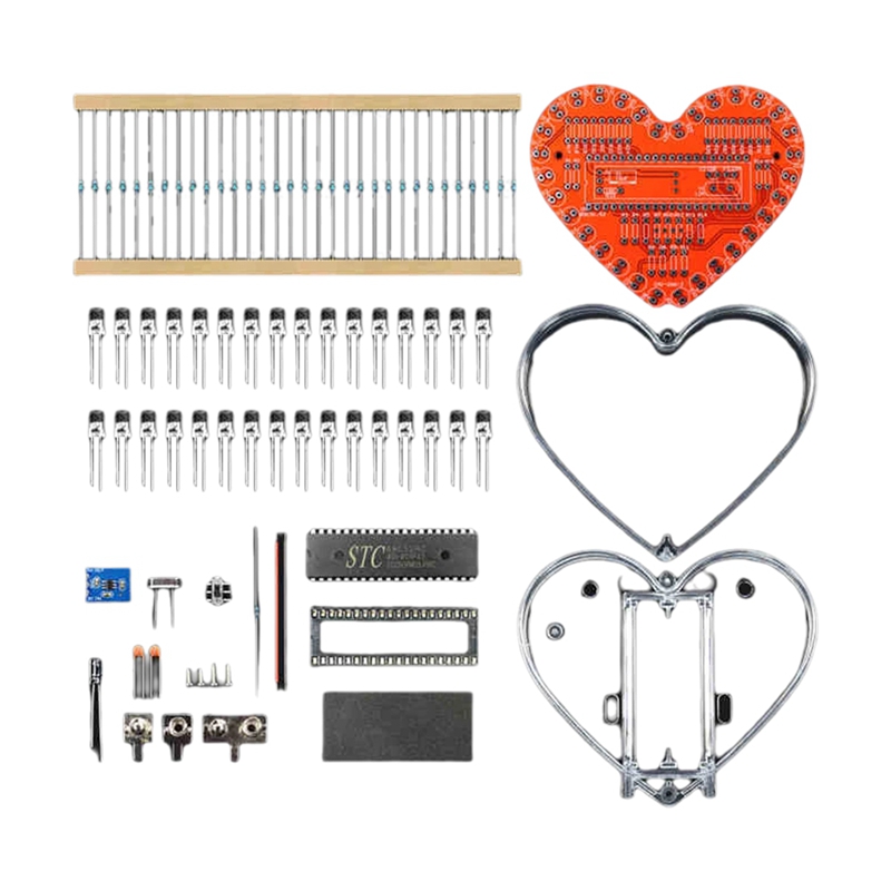 ●Soldering Practice Kit, Heart - Electronics Project Kit ulasan dan harga