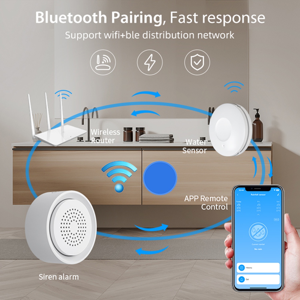BTLIFE-Flood Detector With Sir - Smart Home Automation Kit ulasan dan harga