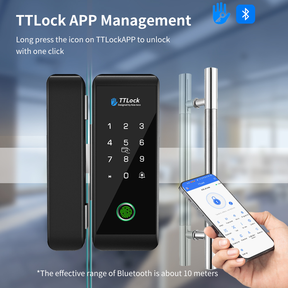 TTLOCK Smart Glass Lock Finger - Smart Door Lock Wifi ulasan dan harga